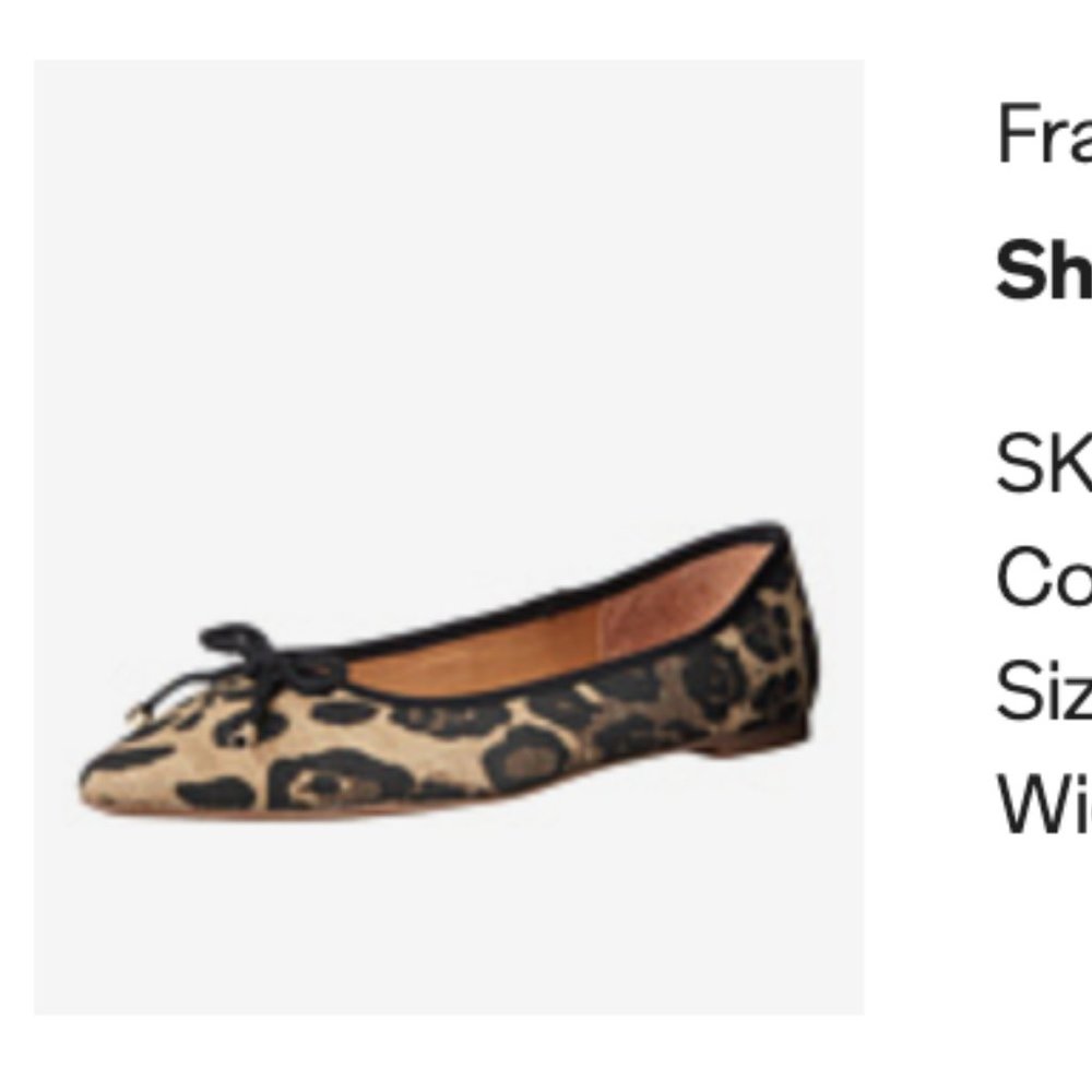 Women's Franco Sarto Shari 2 Pointed-Toe Leopard Flats 7.5